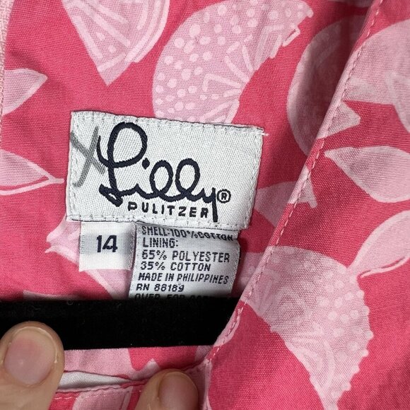 Lilly Pulitzer Kids Girl Pink Dress Floral Easter Spring Girly size 14 - Picture 7 of 8